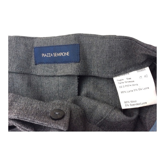 Piazza Sempione grey wool stretch dress pants  IT 42 US 6 - Picture 6 of 7